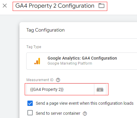 ga4 property 2 configuration