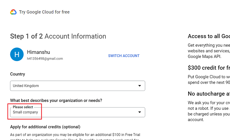 best describes your organization or needs