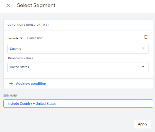 create custom insights select segment2