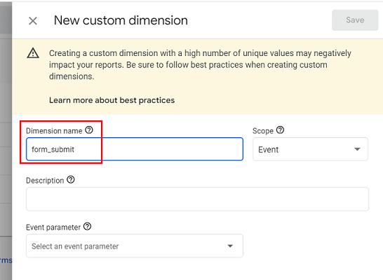 form submit custom dimension ga4 1