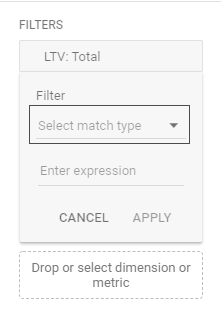 filter dropdown