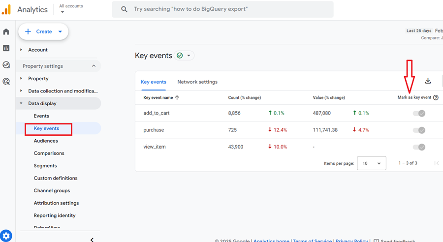 mark as key event ga4