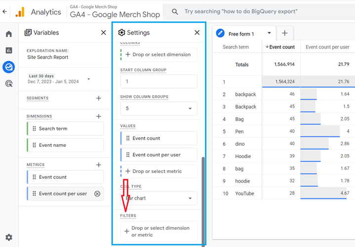 see the section called ‘FILTERS