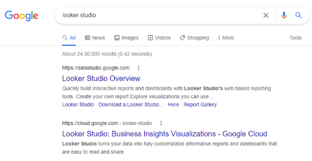 Looker Studio Tutorial with FREE PDF ebook 1 google search