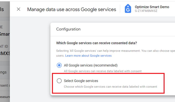 Select Google Services