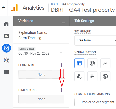 Click on the button next to ‘DIMENSIONS