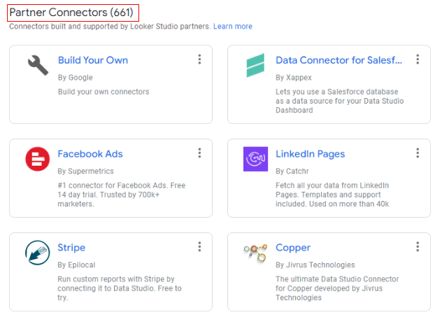 Looker Studio Tutorial with FREE PDF ebook 63 partner connectors