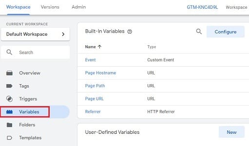 gtm tutorial gtm variables