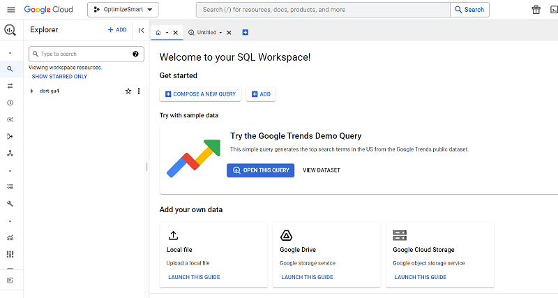 successfully upgraded to the full BigQuery