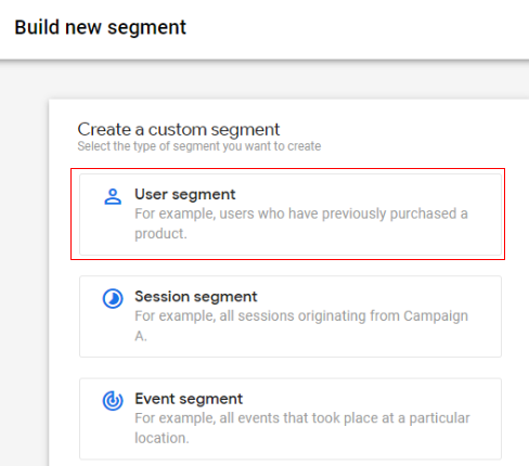 exploration report user segment