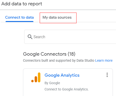 existing data source 1