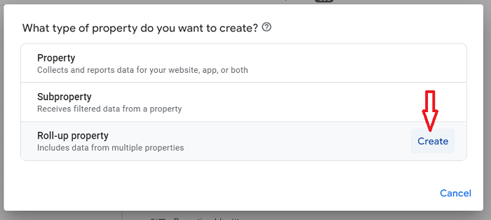 create roll up property