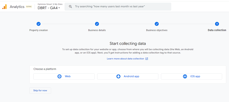 You should now see a screen like the one below