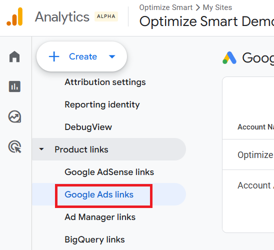 google ads link