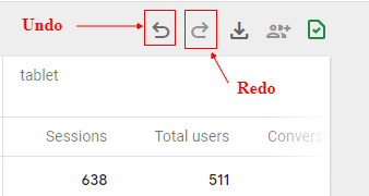 exploration report undo