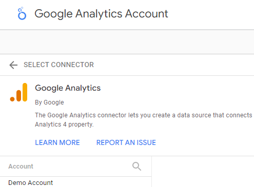 google analytics connector rename