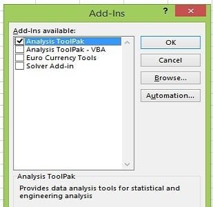 analysis tool pack