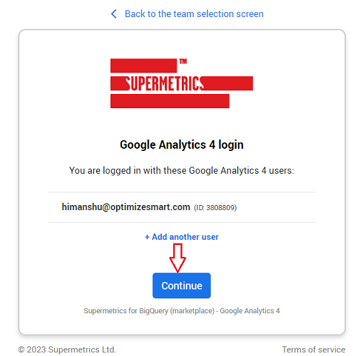 click on the ‘Continue button