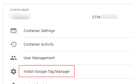 Install GTM