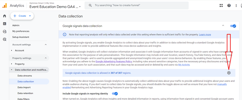turn off Google Signal data collection