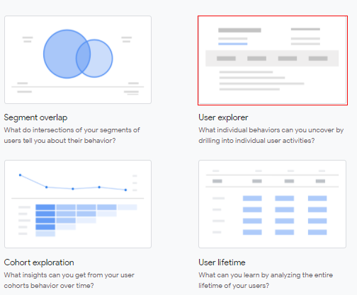 user explorer template