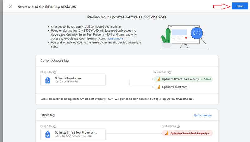 Review and confirm tag updates