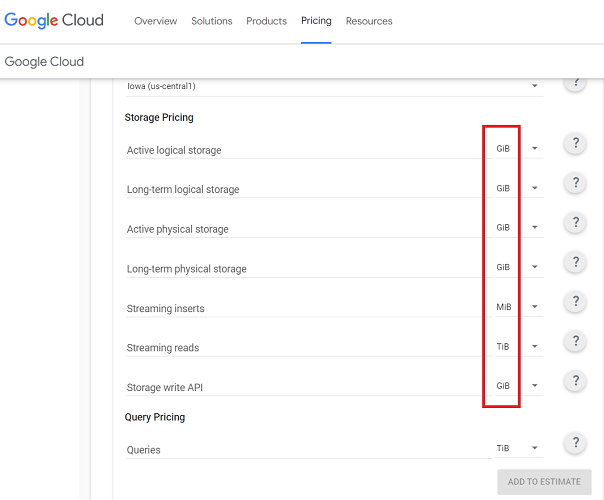 storage units are defined using binary units of measurement