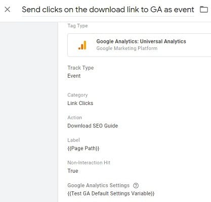 gtm event tracking Send clicks on the download link to GA as event
