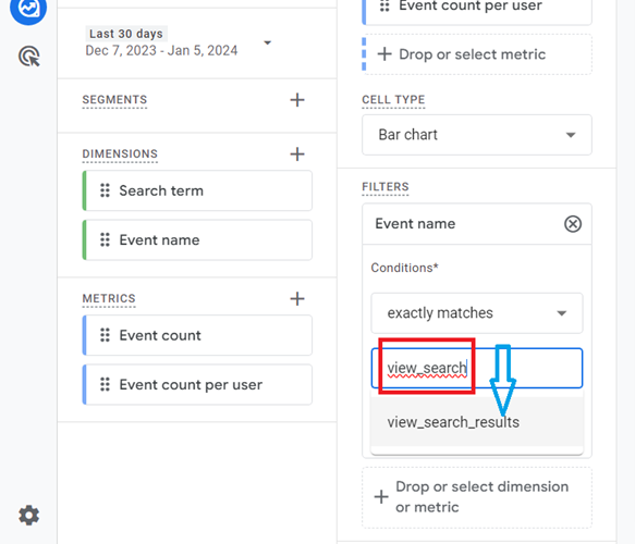 Type ‘view search in the text