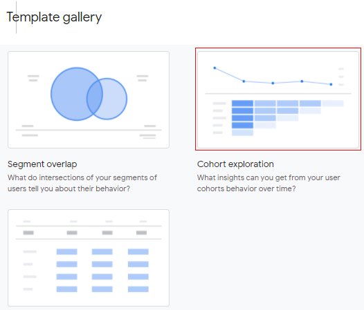 cohort exploration template