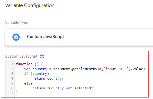 custom javascript google tag manager