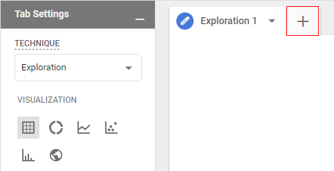 exploration report tab settings