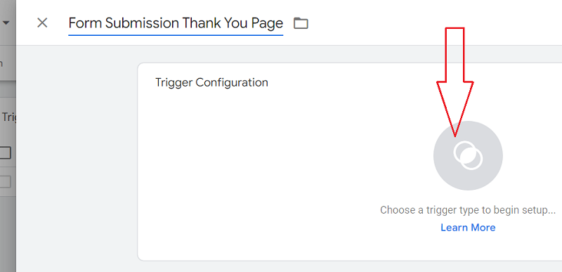 Choose a trigger type to begin setup 1