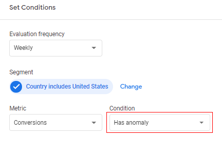 create custom insights condition