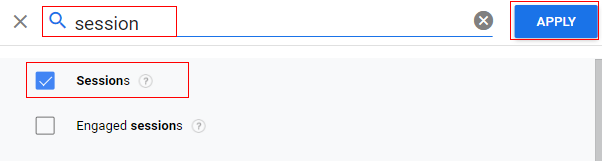 exploration report search session