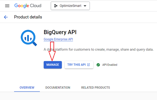 Click on the ‘Manage button