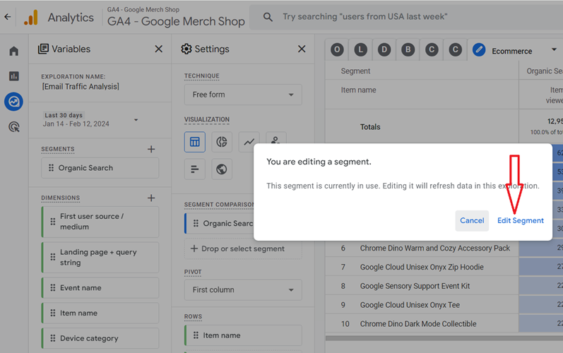Click on the ‘Edit Segment‘ button
