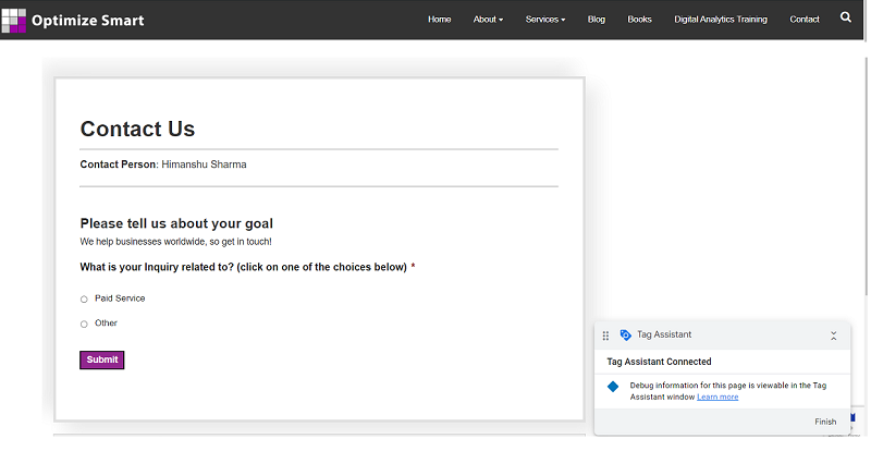 automatically redirected to the web page