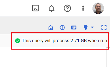 query is going to process gigabytes or terabytes of data