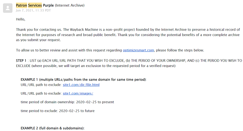 Remove your website from the Wayback Machine