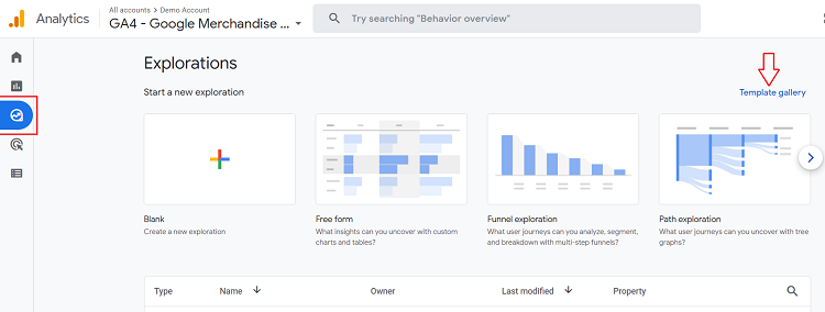 template gallery link
