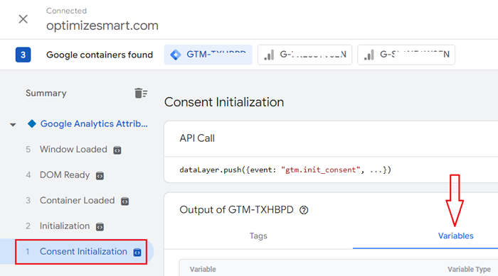 Click on ‘Consent Initialization