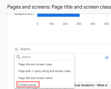 Click on ‘Content Group