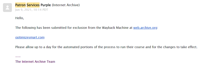 information submitted for