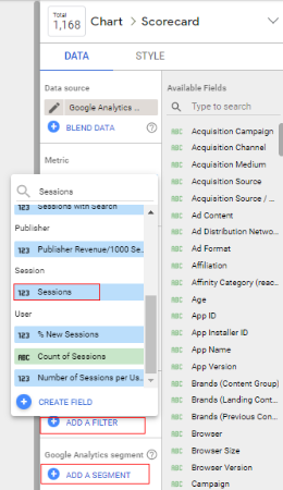 Looker Studio Tutorial with FREE PDF ebook 80 sessions metric
