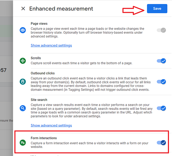 turn on form interactions ga4