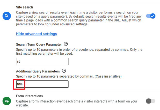 add the ‘title parameter in the text