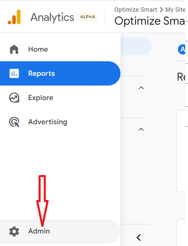 admin area of your GA4 property