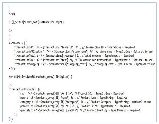 data layer with a server side script