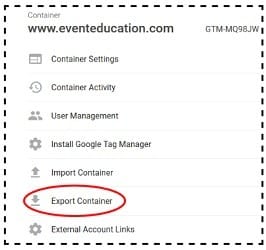 gtm tutorial exporting container files gtm